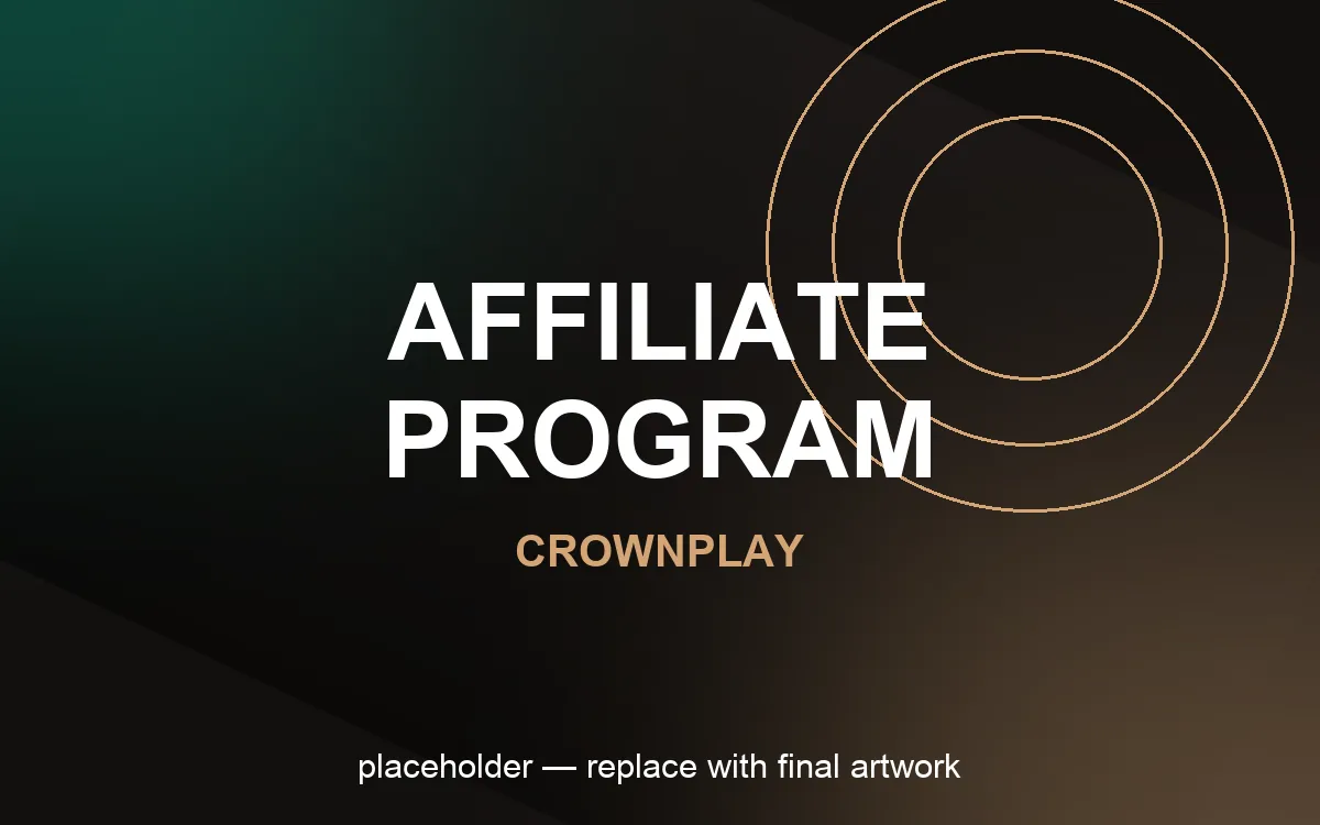 Tableau de bord du programme d’affiliation CrownPlay