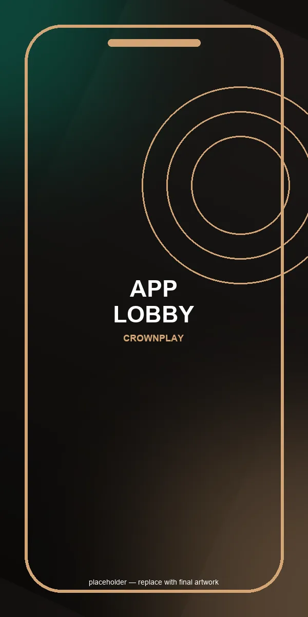 Application CrownPlay – lobby des jeux