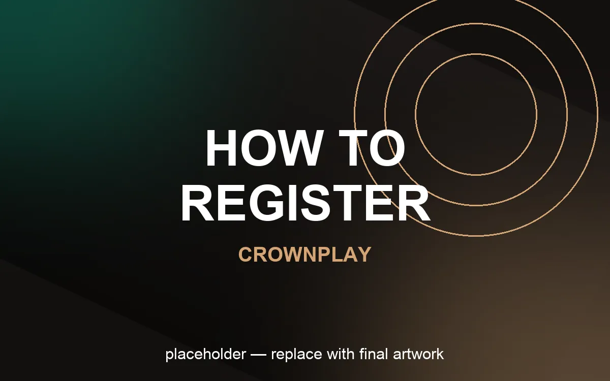 Formulaire d’inscription CrownPlay sur ordinateur et mobile